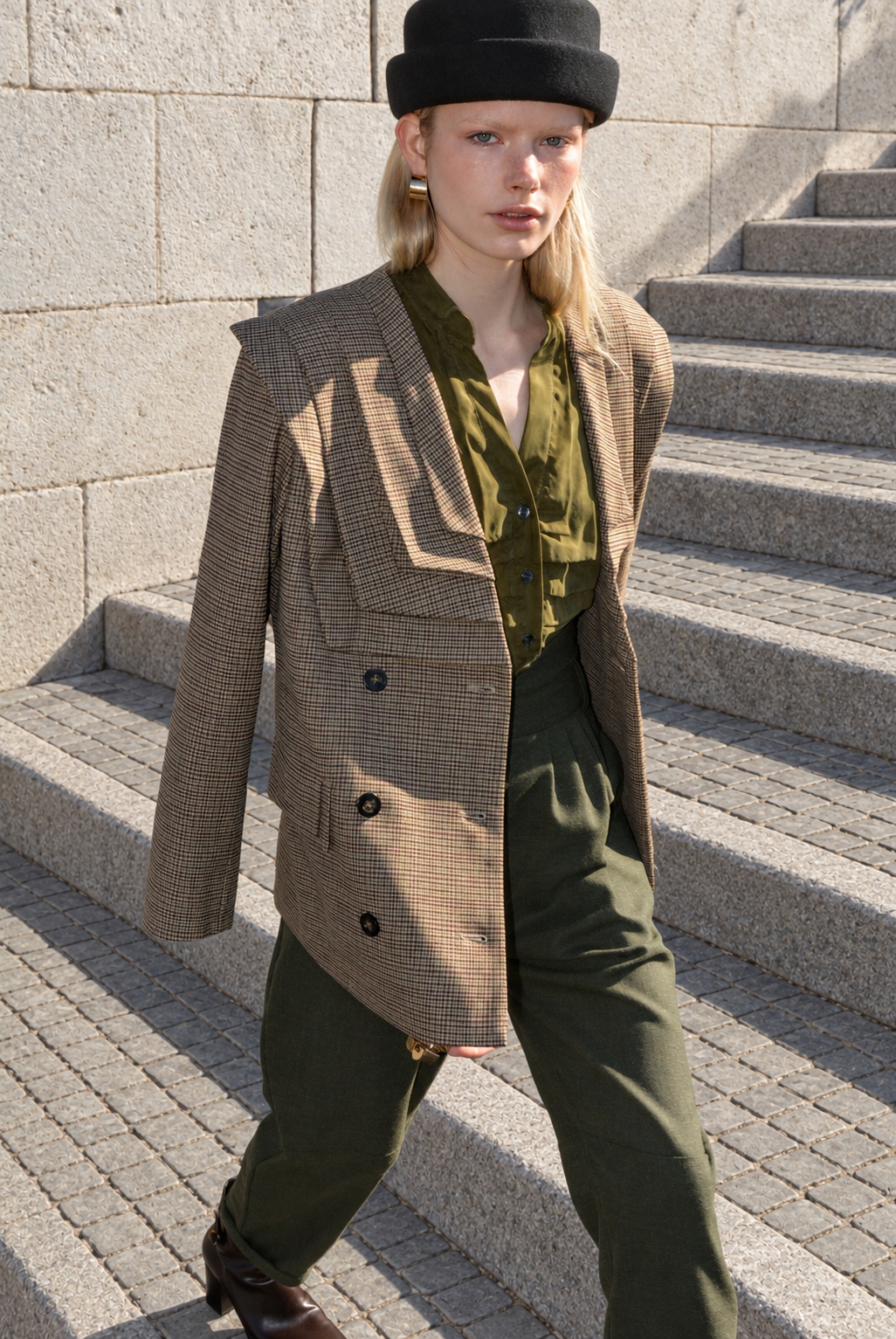 Pleats Blazer Micro Piedepoule