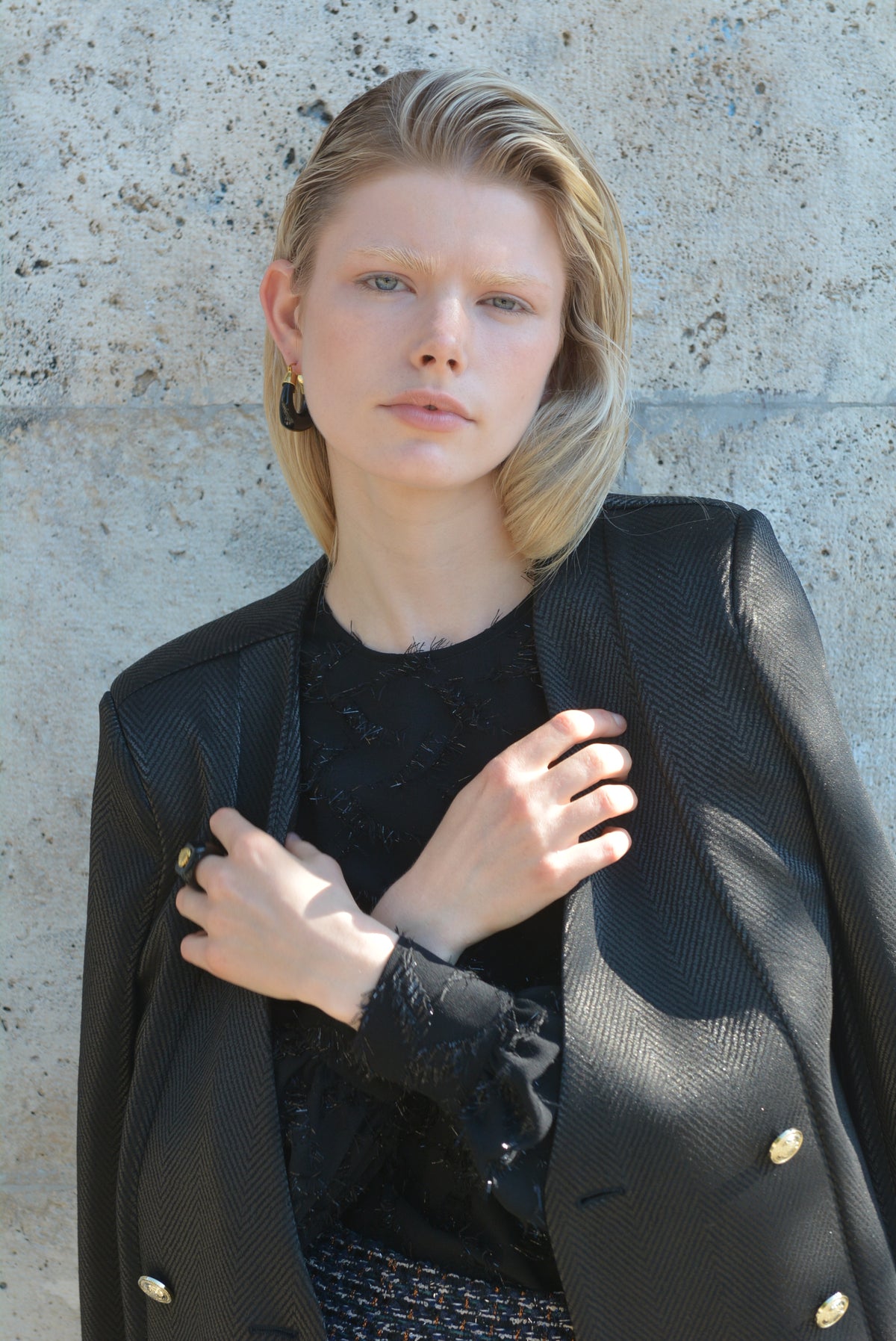 Blazer con polsi Black
