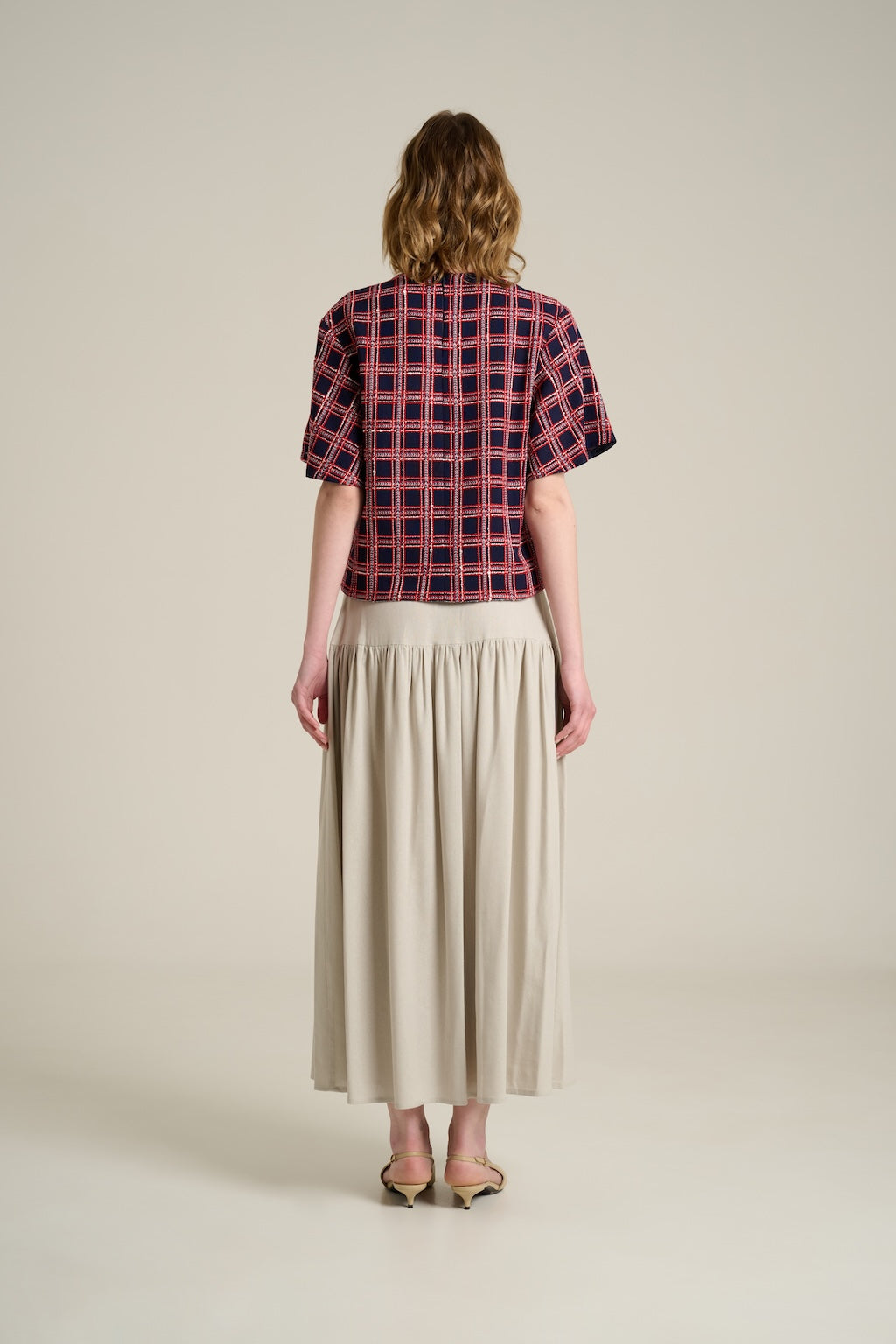 Blusa Jacquard a quadri