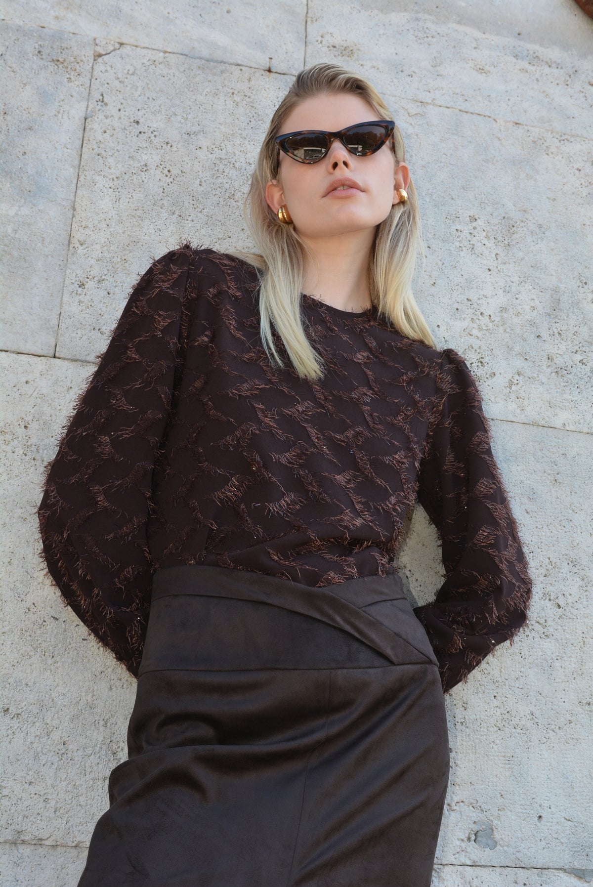 Suede Skirt Cioccolato