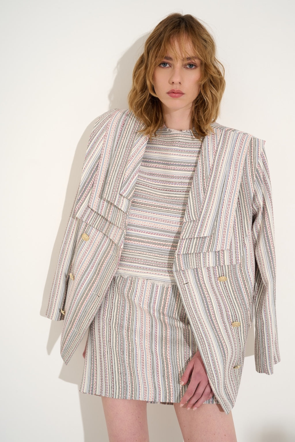 Pleats Blazer Righe