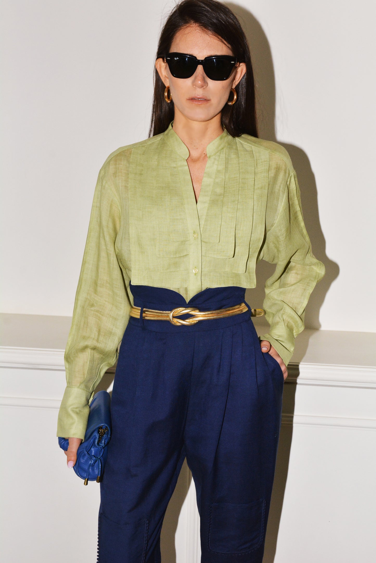 Pleats Shirt Verde