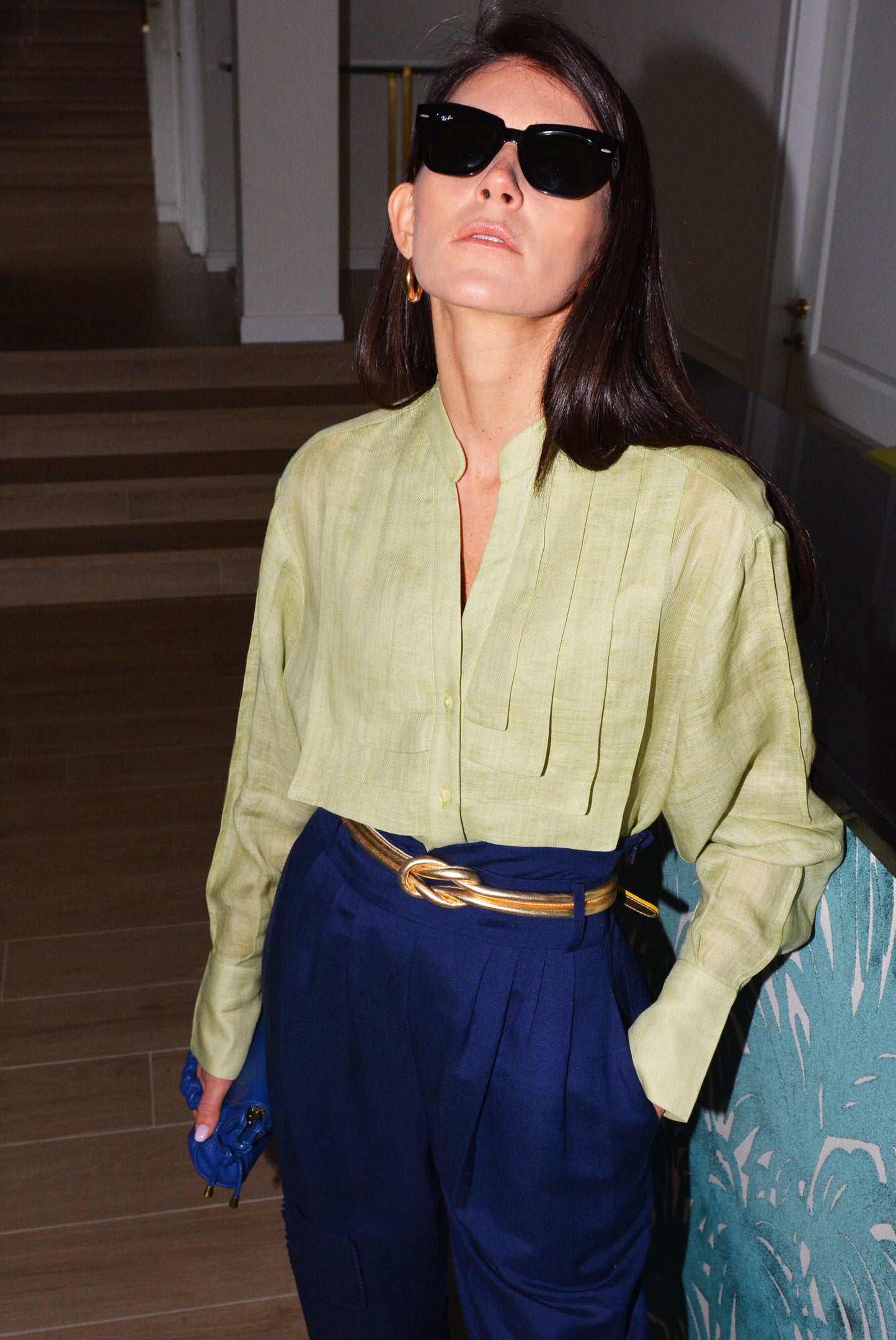 Pleats Shirt Verde