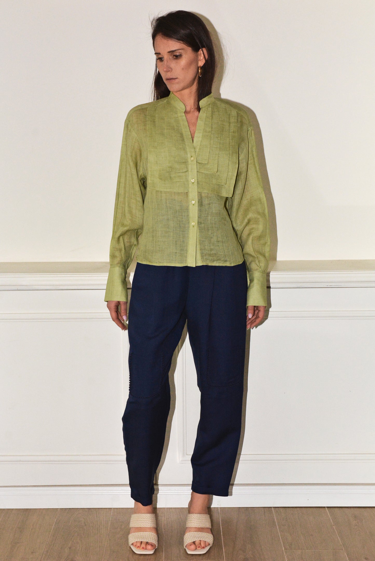 Pleats Shirt Verde