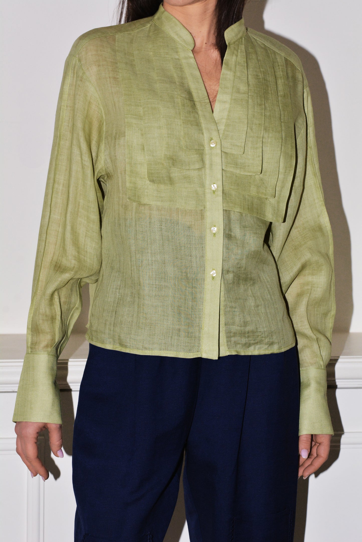 Pleats Shirt Verde