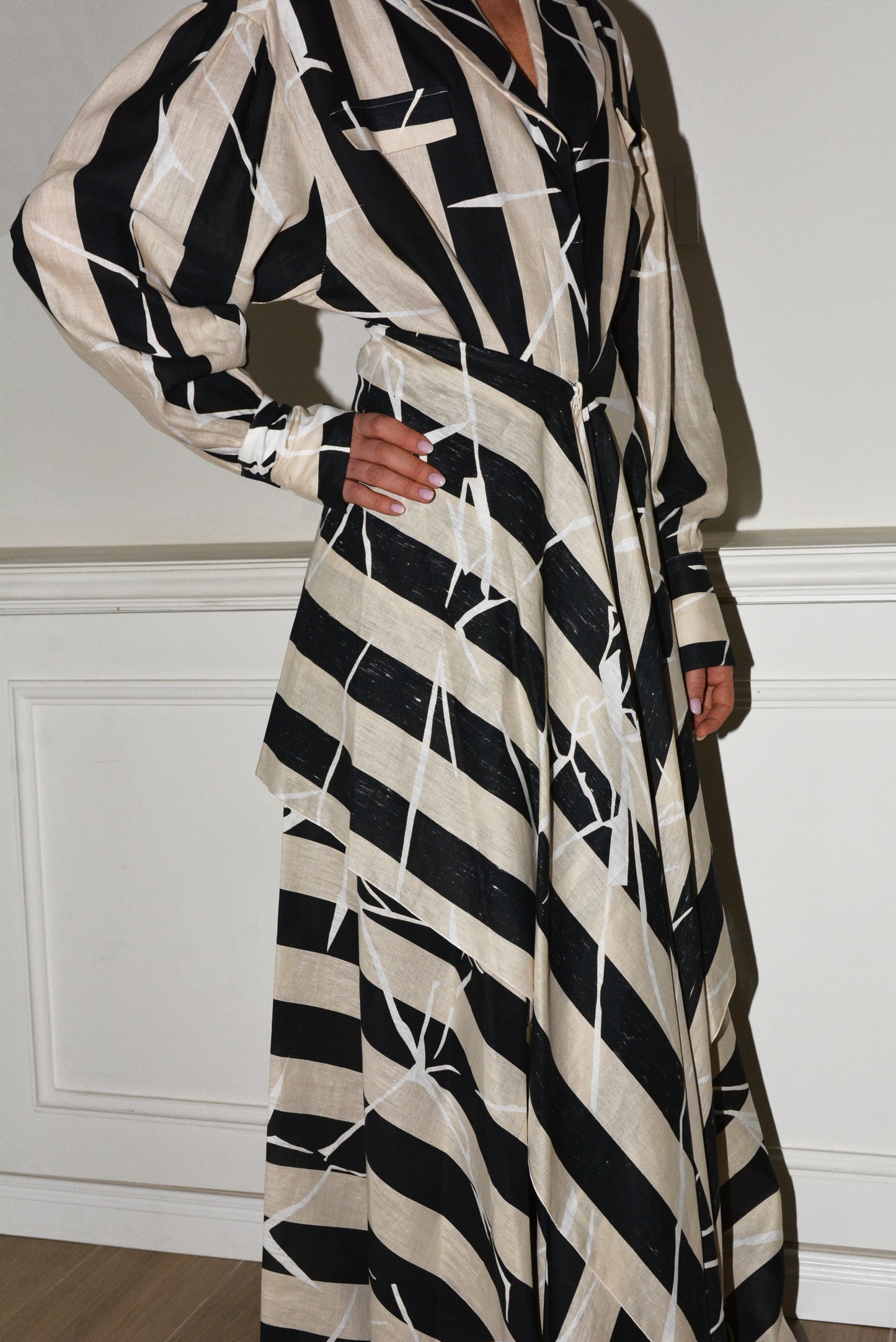 Black Stripes Skirt