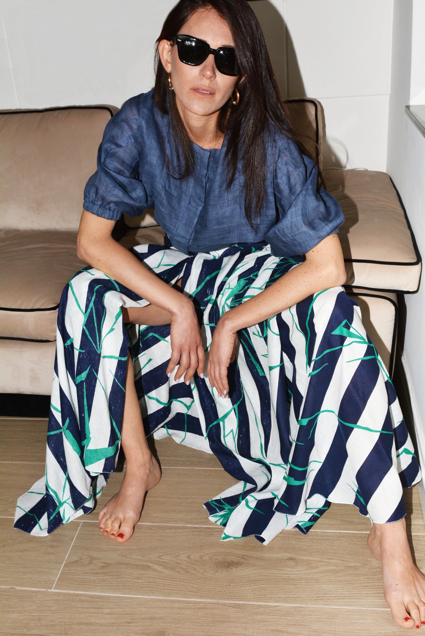 Blue Stripes Skirt
