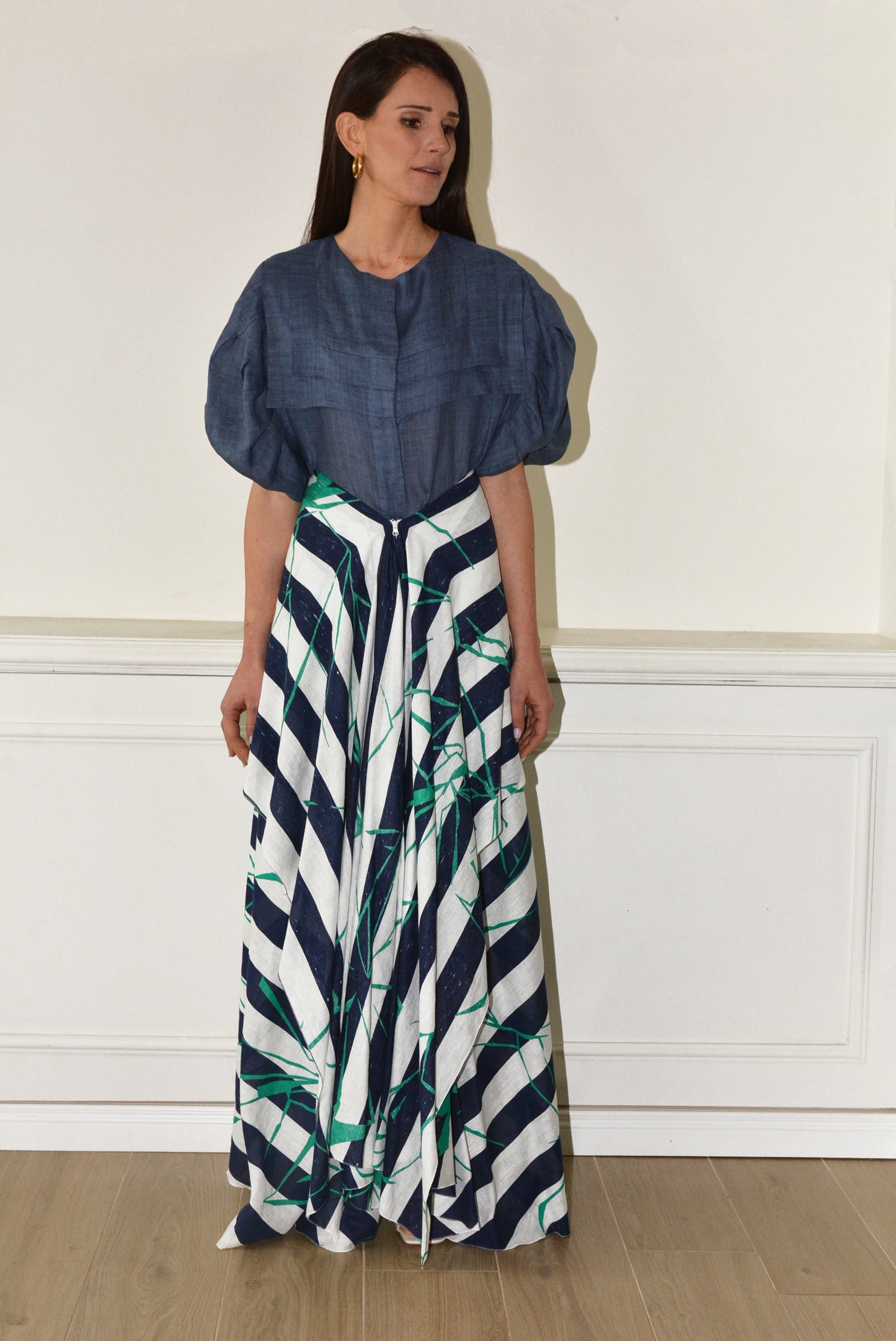 Blue Stripes Skirt