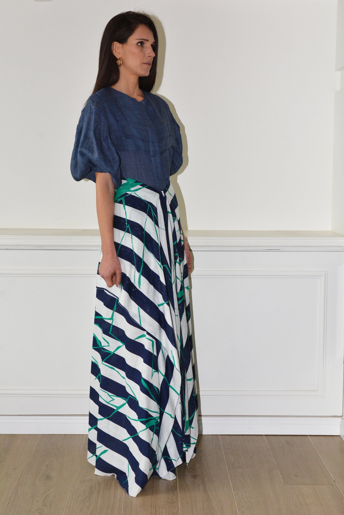 Blue Stripes Skirt