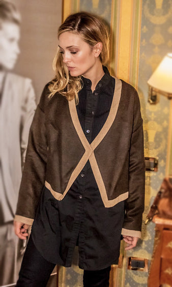 Carolina Crescentini wears Chiara Baschieri jacket