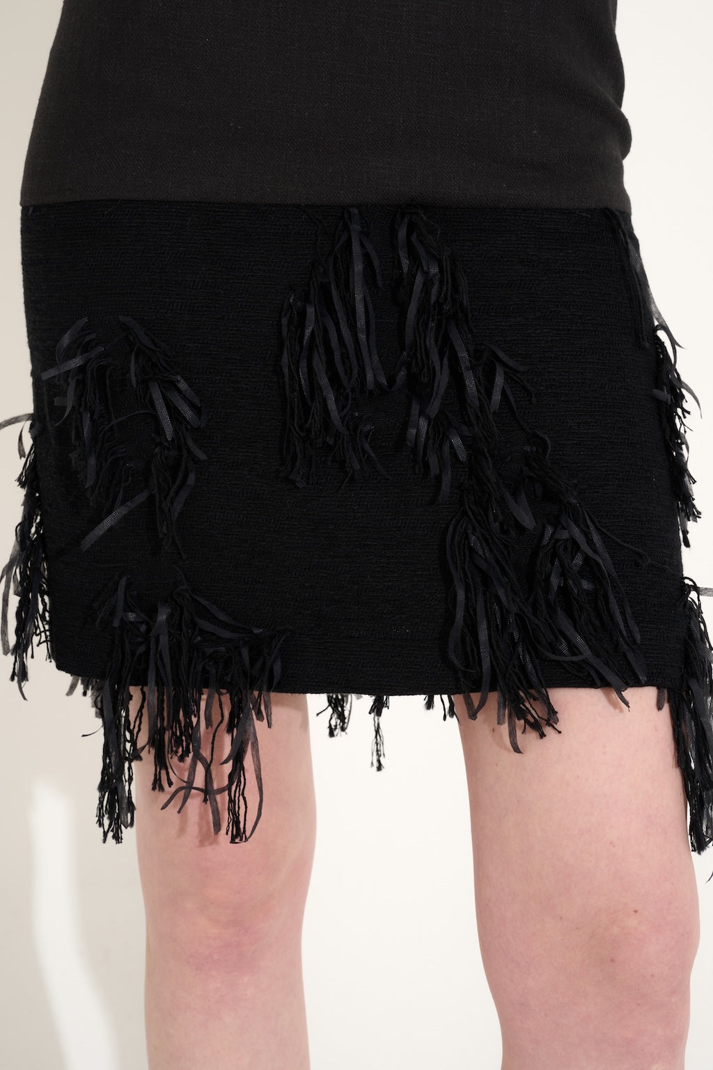 Mini Abito Frange Nero