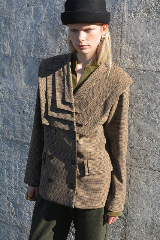Pleats Blazer Micro Piedepoule