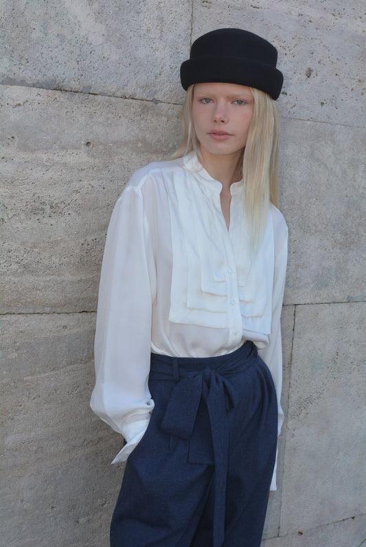 Pleats Shirt Bianco