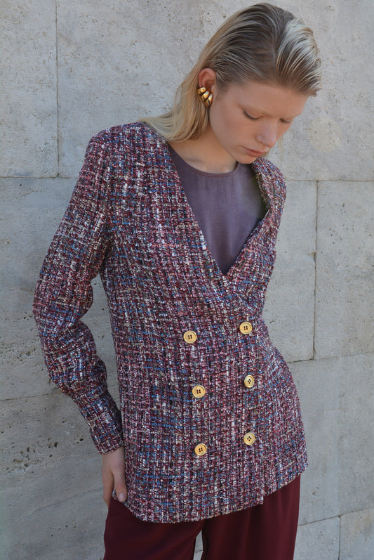 Blazer con Polsi Malva