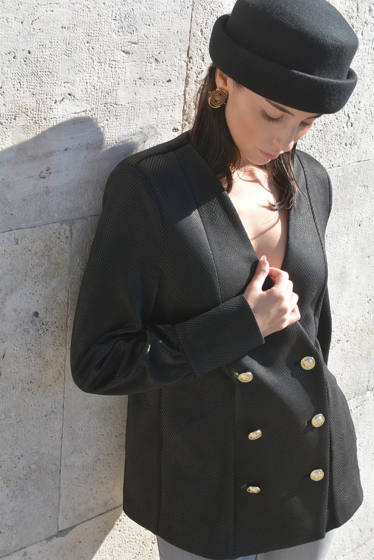 Blazer con polsi Black