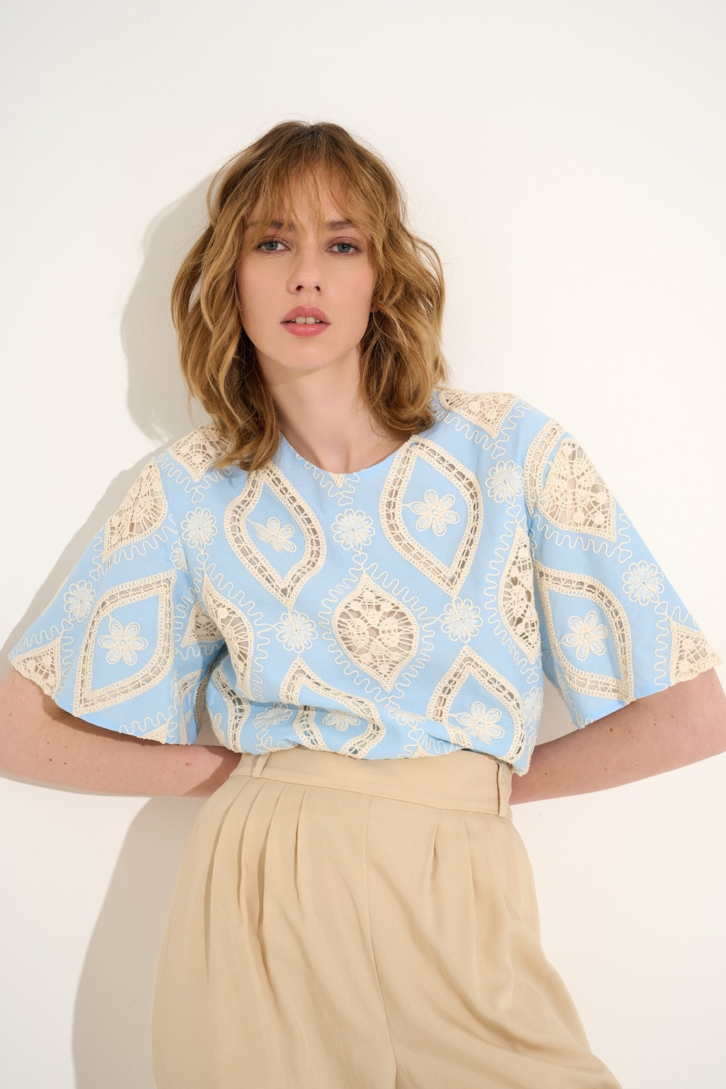 Blusa Ricamata Cielo