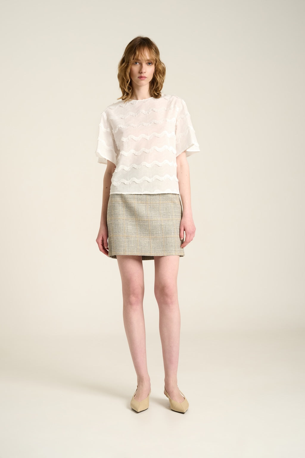 Blusa Bianca con frange