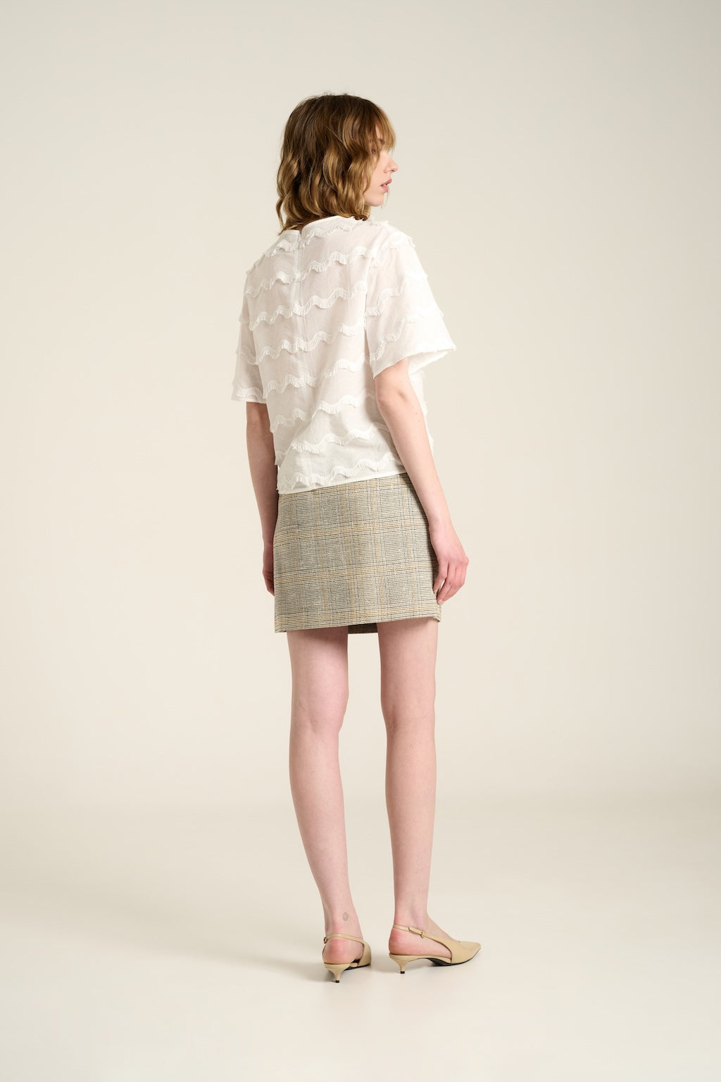 Blusa Bianca con frange