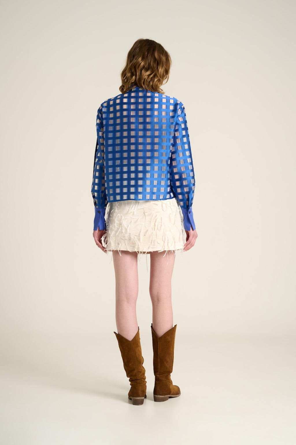 Pleats Shirt Blu Royal