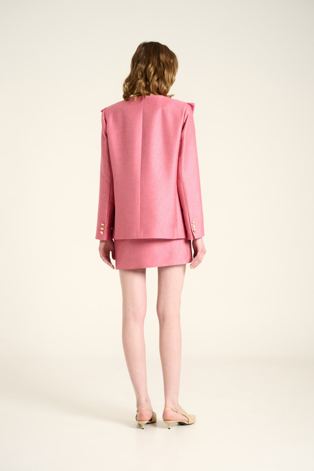 Pleats Blazer Rosa