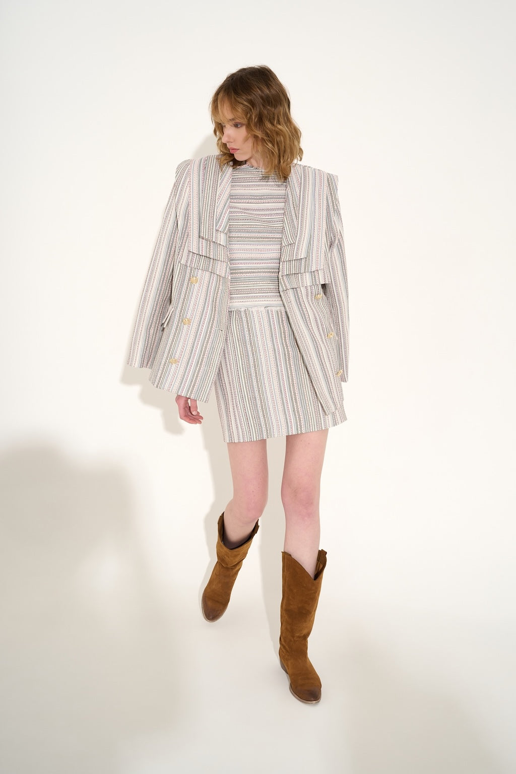 Pleats Blazer Righe