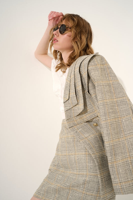 Pleats Blazer Ghiaccio