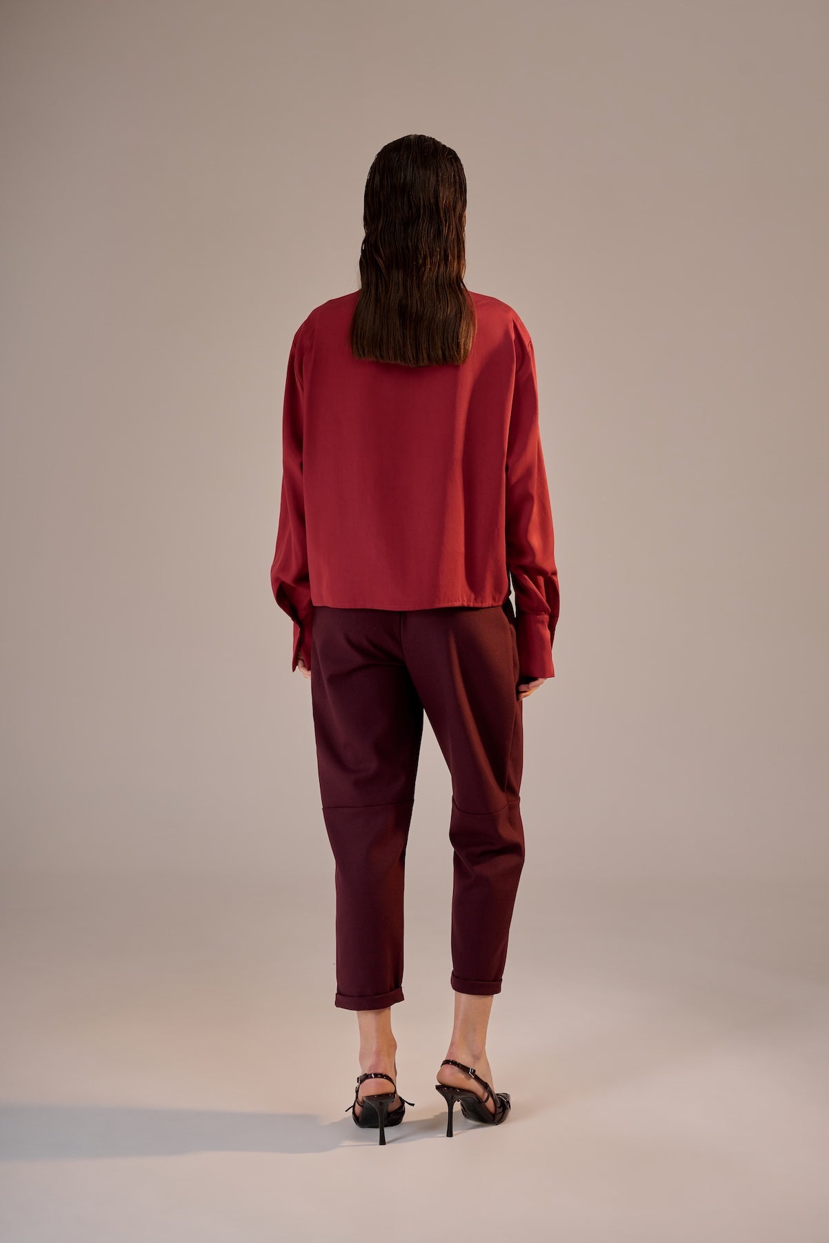 Pleats Shirt Burgundy
