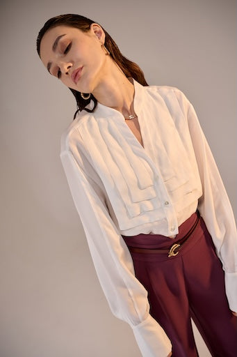 Pleats Shirt Total White