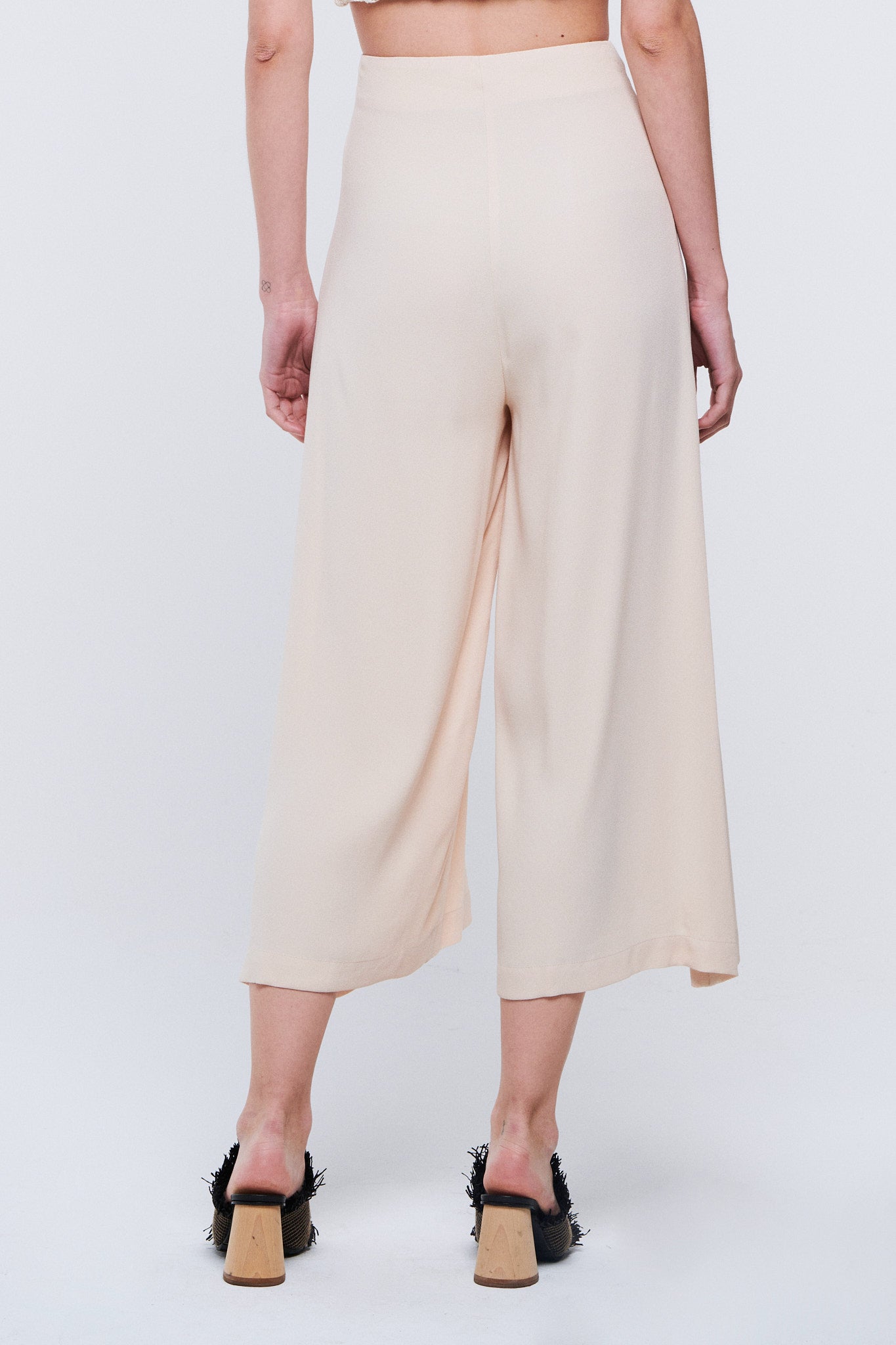 Wide Ivory Trousers