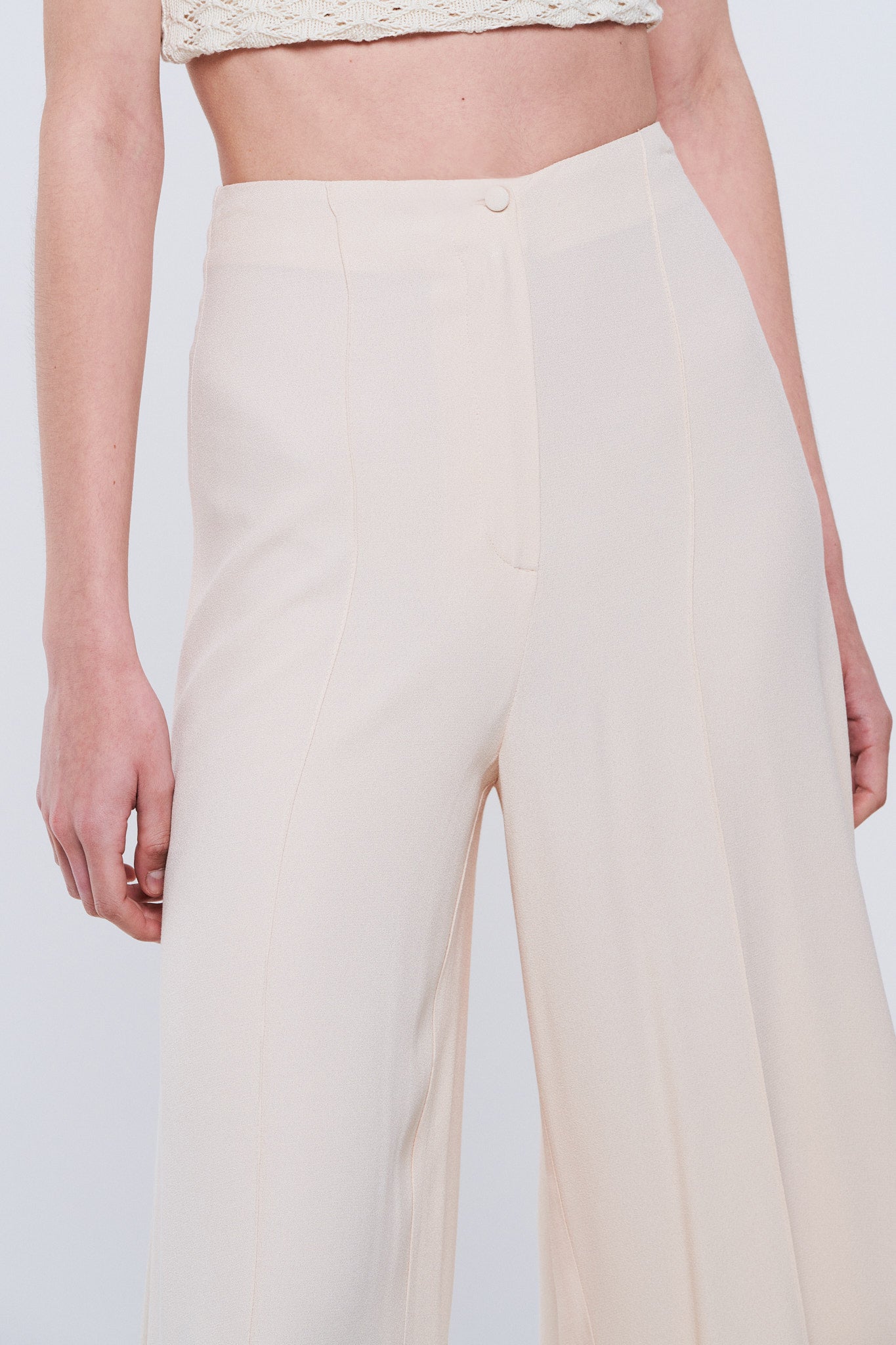 Wide Ivory Trousers